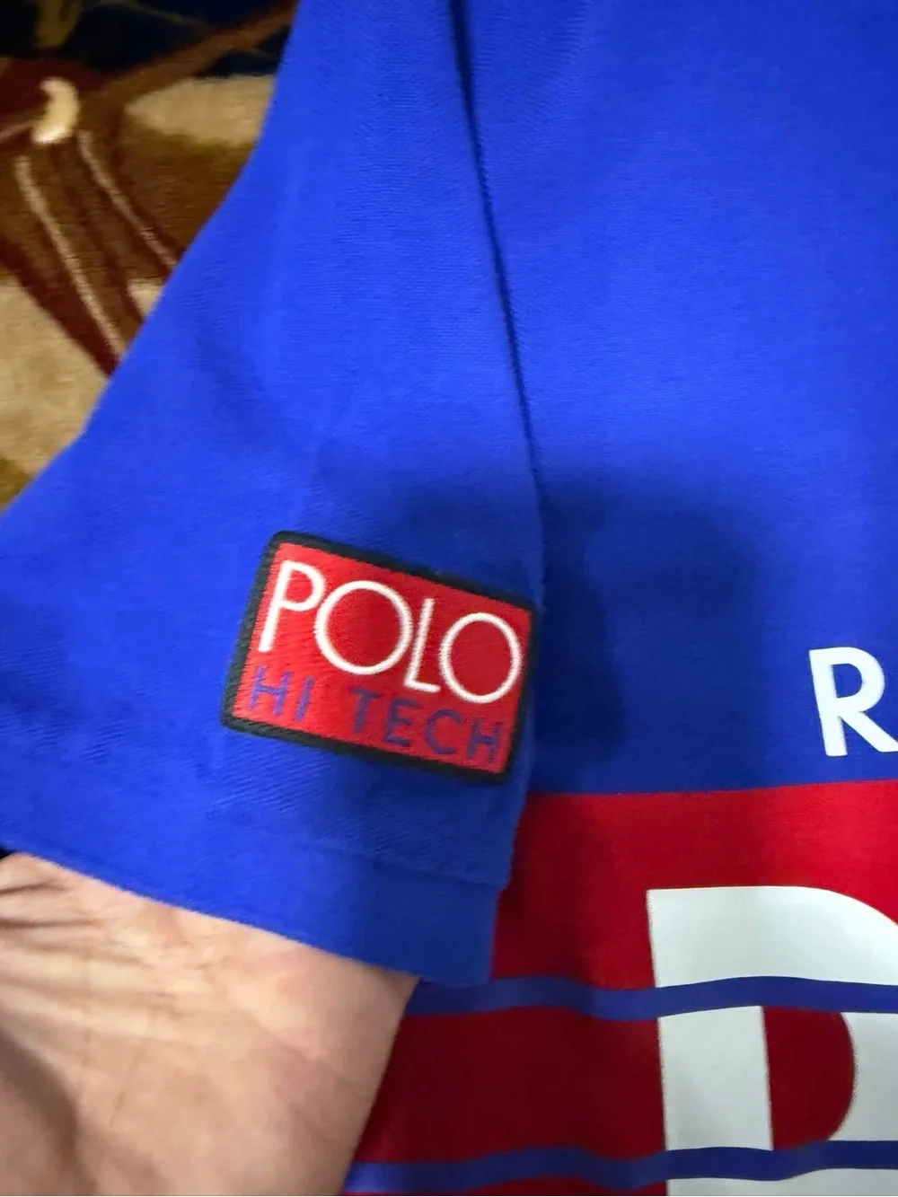 Polo by Ralph Lauren men’s Rafting Club Colorblock Polo - Blue, Red, Green